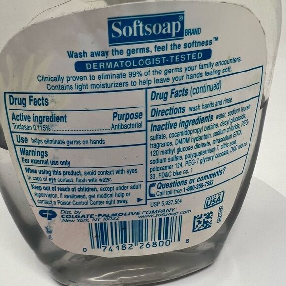 Vtg SOFTSOAP Hand Soap Plastic 7.5 Fl Oz Aquarium Panel Inside Yellow Black Fish - Picture 8 of 10